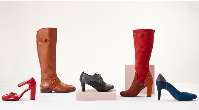 Chadwicks of Boston // Email Campaign photograph of shoes and boots shot in a horizontal presentation.