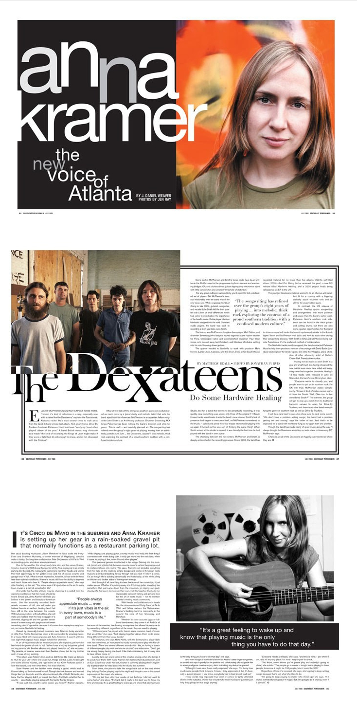 Performer Magazine // Inside Spreads